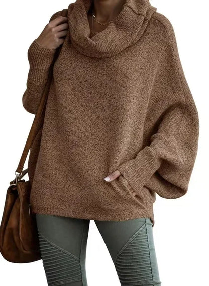 Cozy Drape Cowl Neck Sweater