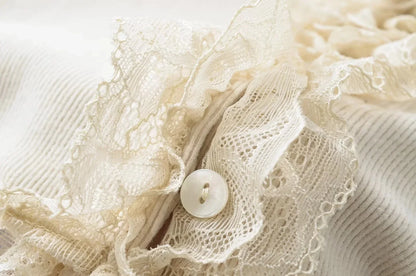 RuffleVibe Low Cut Button Top