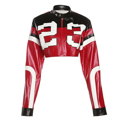 Urban Gloss Letter Print Crop Jacket