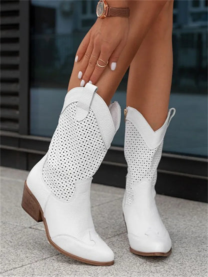 Floral Charm Thigh High Boots