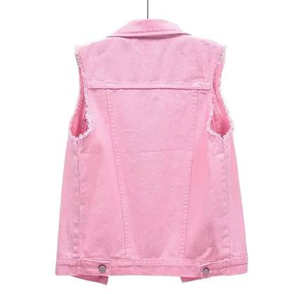 ColorPop Plus Size Denim Vest