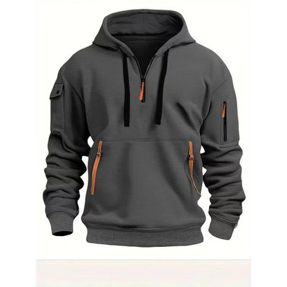 Casual Zipper Pullover Hoodie Top