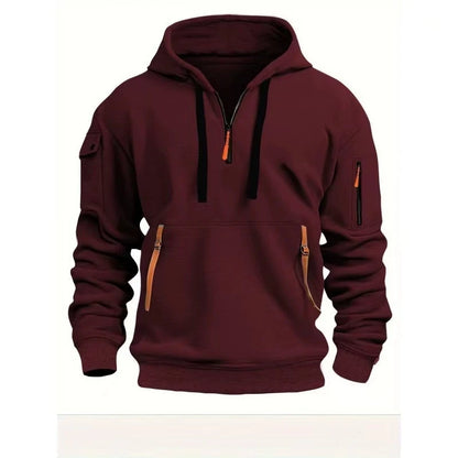 Casual Zipper Pullover Hoodie Top