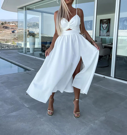 Backless V-Neck Camis Dress