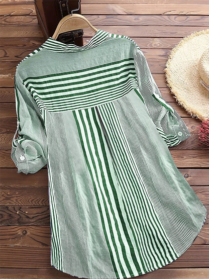 Breezy Stripes Cotton Linen Tunic