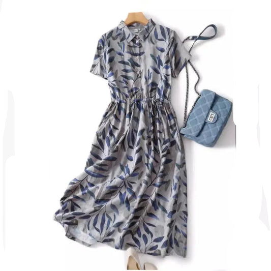 Sunlit Muse Cotton Shirt Dress
