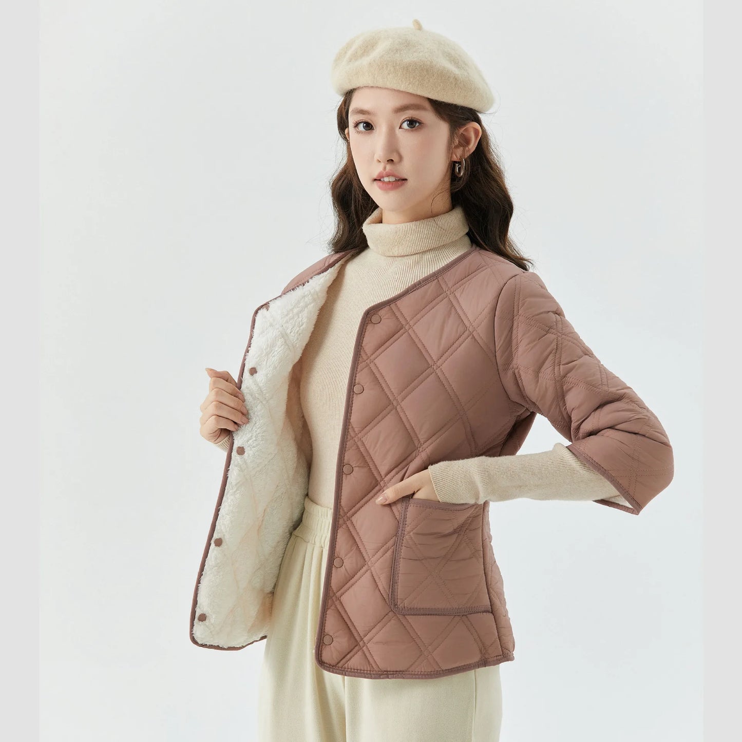 SoftNest Cropped Cotton Padded Jacket
