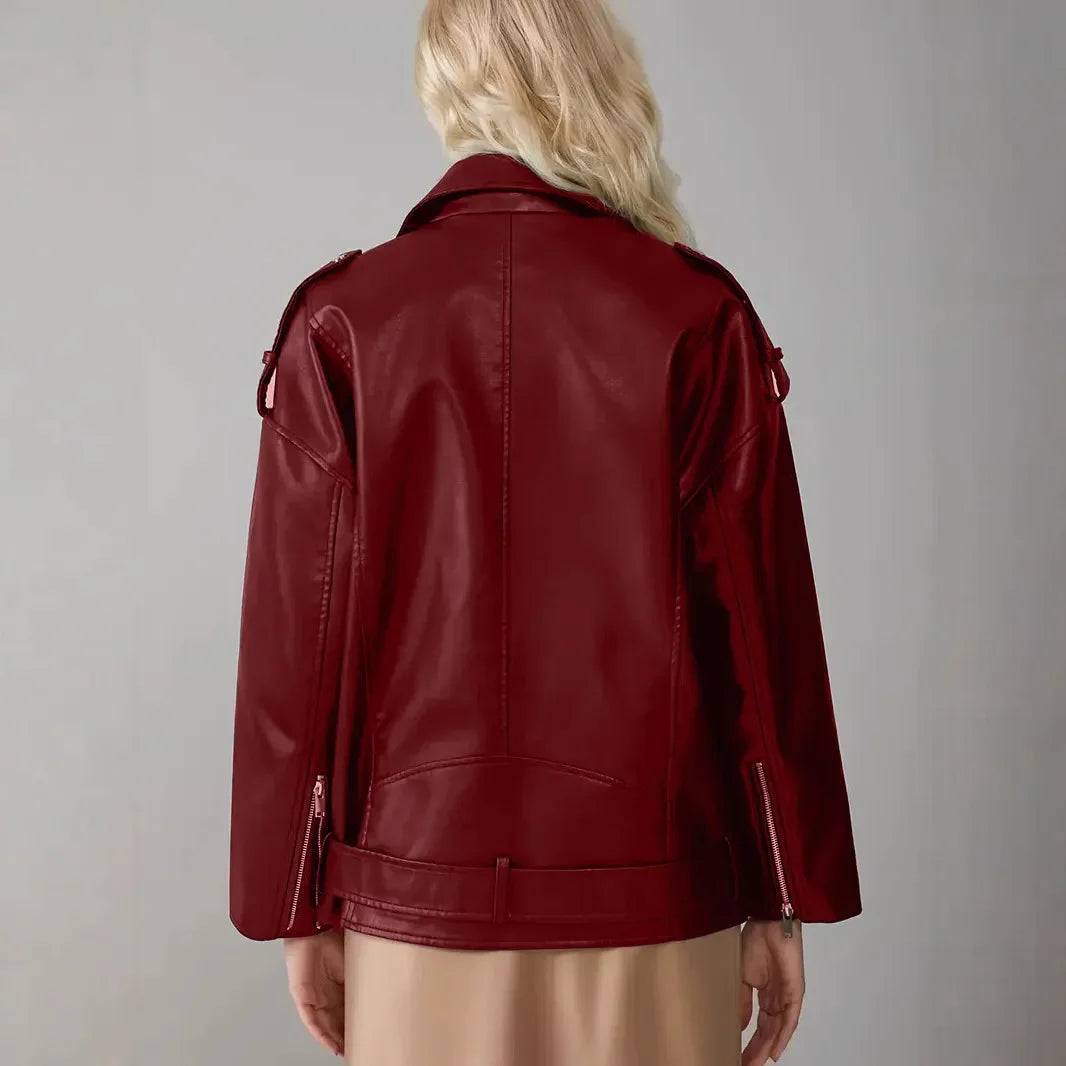 Retro PU Leather Motorcycle Jacket