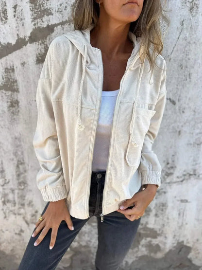 Elegant Women Hooded Jacket