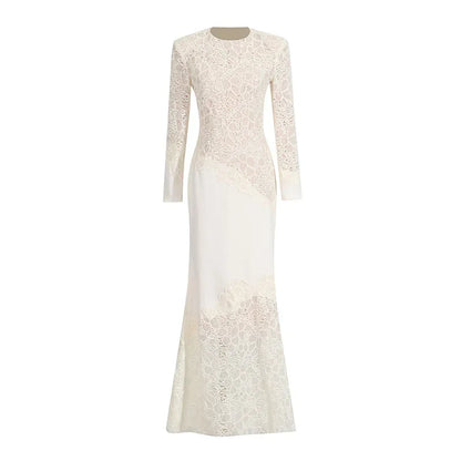 Lace Enchant Vintage Mermaid Gown