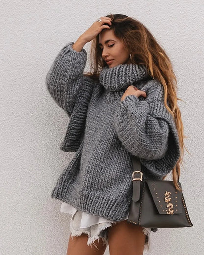 SnugCharm Oversized Winter Knit Sweater