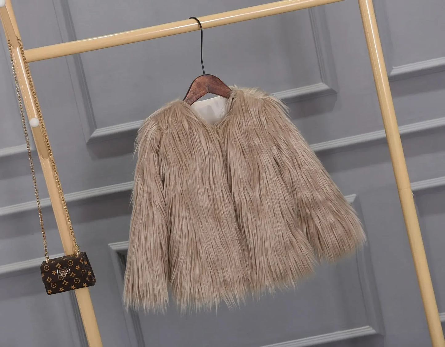 Cozy Pelt Faux Fur Button Coat