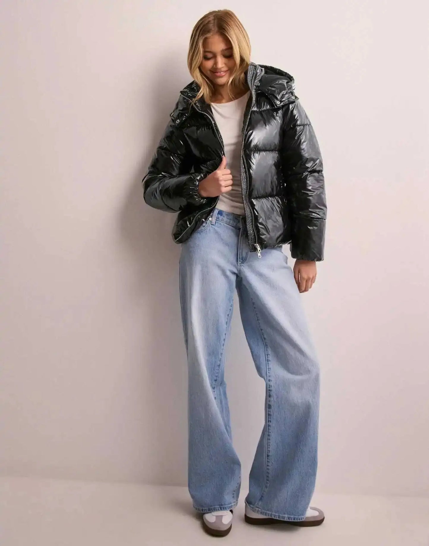 Casual Zip-Up Hooded Cotton Jacket