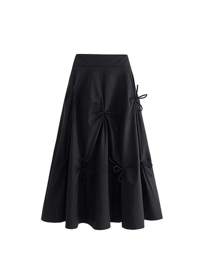 Korean Charm Lace-Up Pleated Skirt