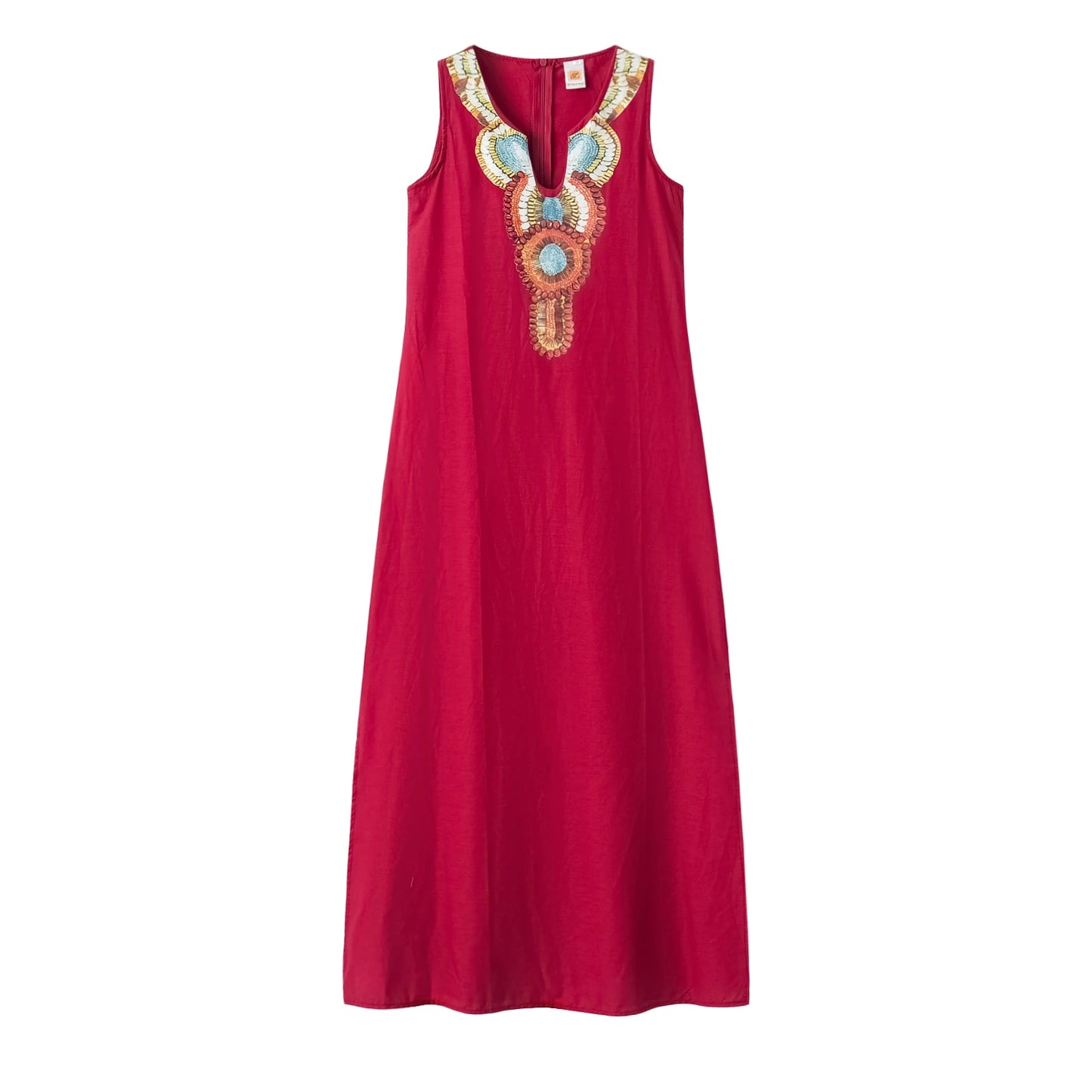 Cotton Slit Hem Boho Dress