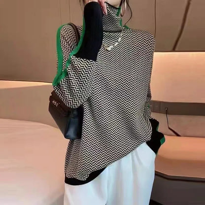 Women Knitted Turtleneck Sweate Effortless Style