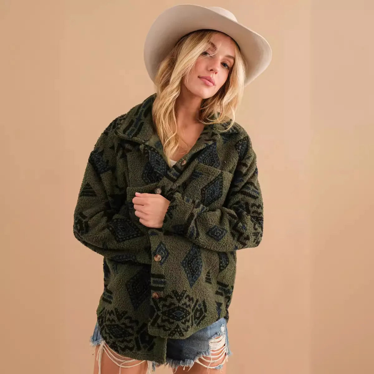 ArtiFolk Vintage Ethnic Print Coat