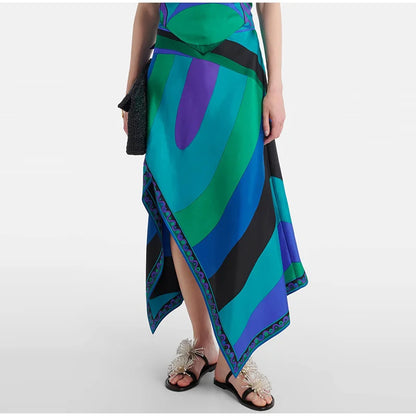 Bold Bloom Halter Skirt Set