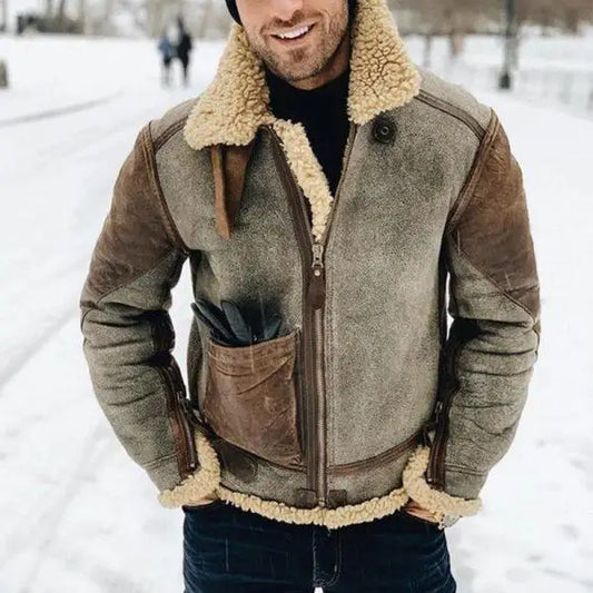 Men's Thick Winter Coat — Fashion Turn-Down Collar