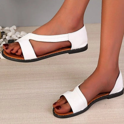 Comfort Leather Flat Sandals
