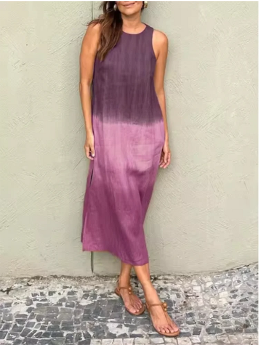 SunFade Elegant Gradient Vacation Dress