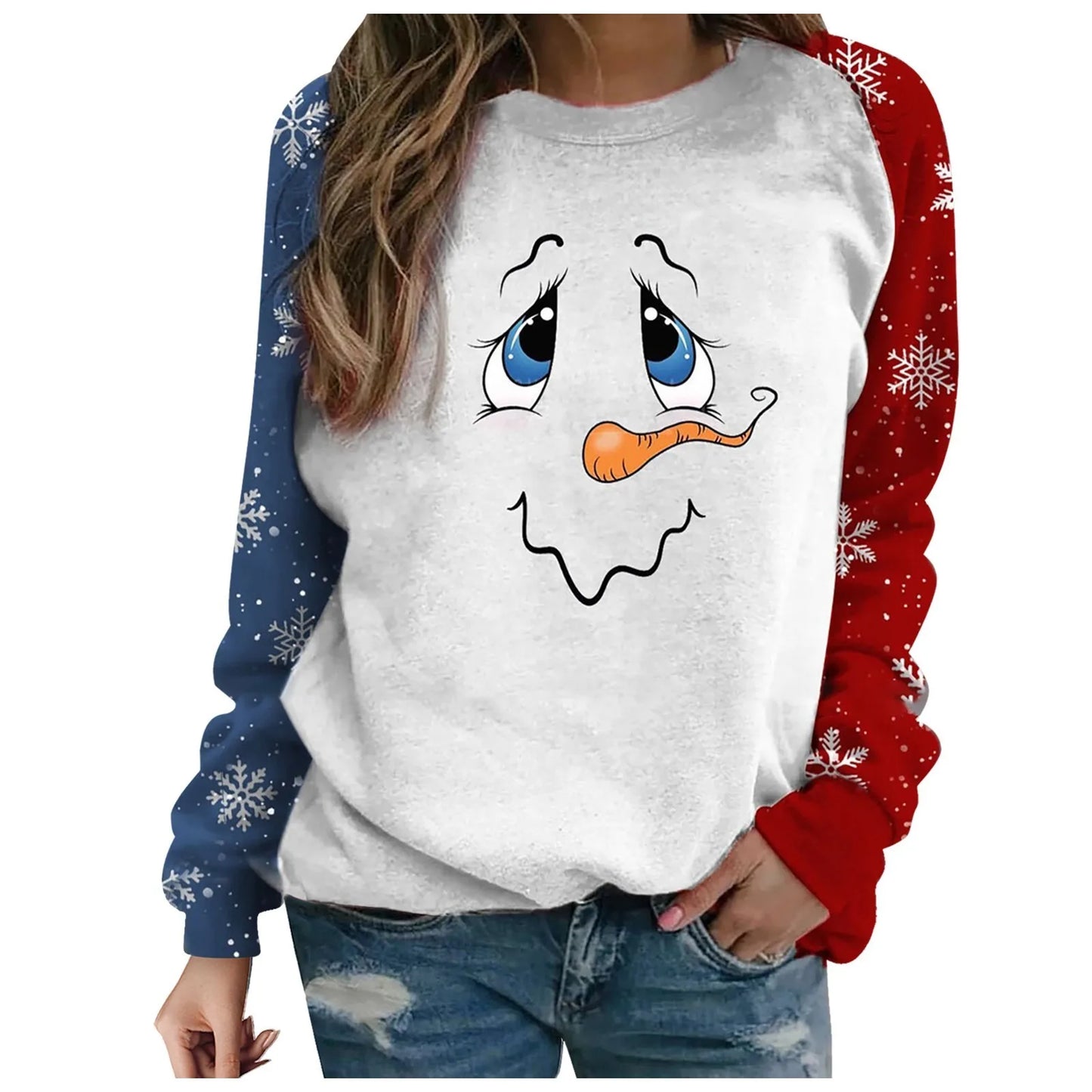 Casual Printed Round-Neck Sweatshirt