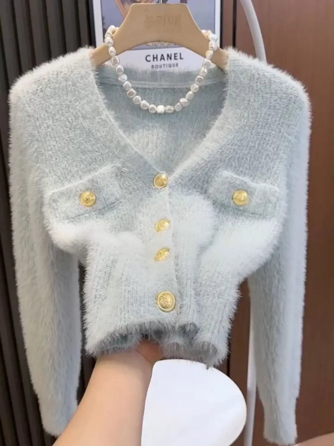 Elegant Muse V-Neck Knit Cardigan