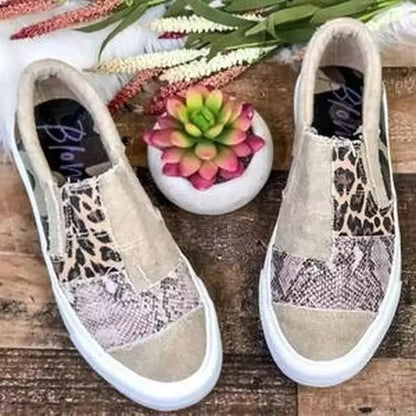 Leopard Canvas Spring Flats