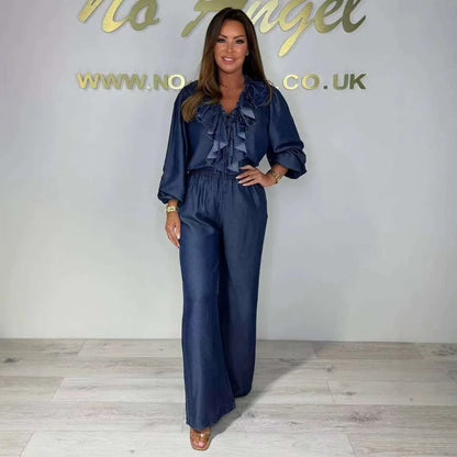 Lotus Bloom Women's Denim Set