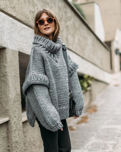 SnugCharm Oversized Winter Knit Sweater