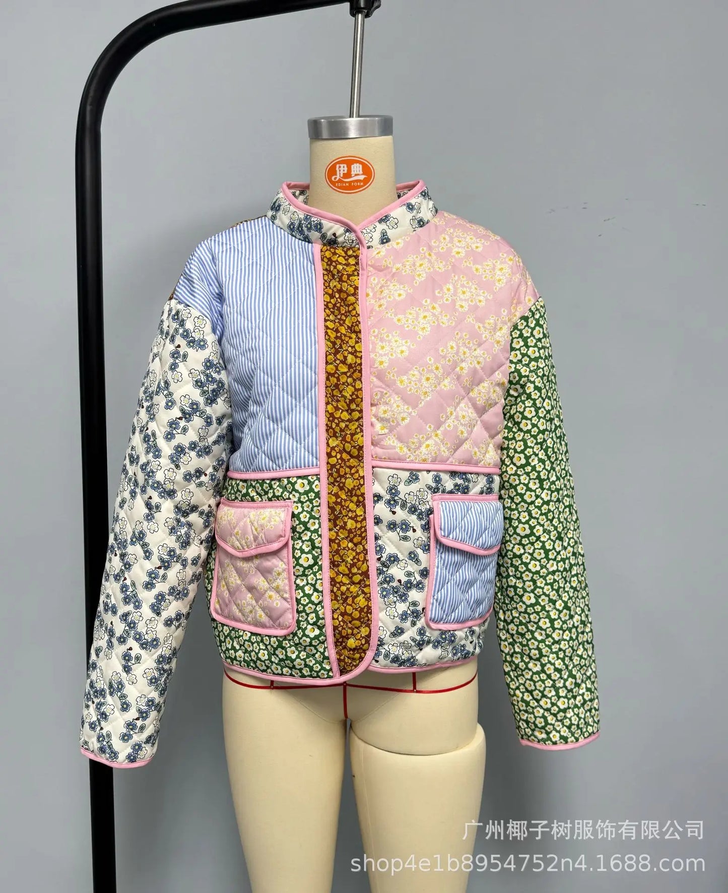 Blossom Muse Patchwork Cotton Jacket