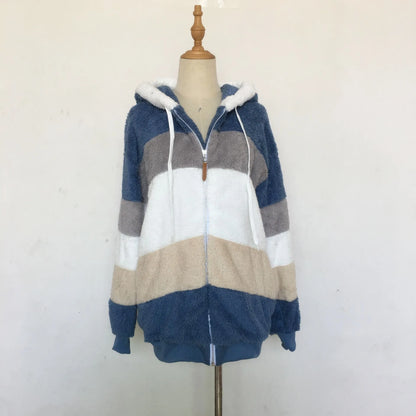 Oversized Plush Hooded Jacket