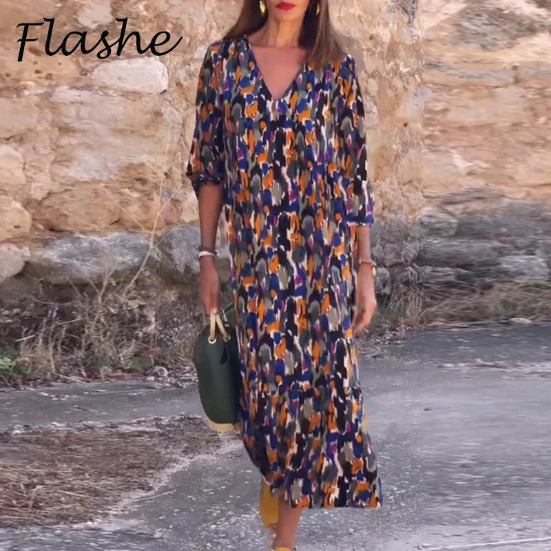 Vintage Grace Puff Sleeve Dress