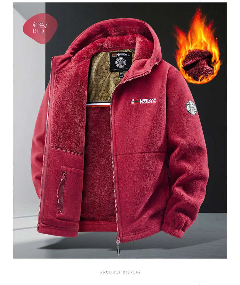 Men’s Retro Sports Lamb Wool Jacket