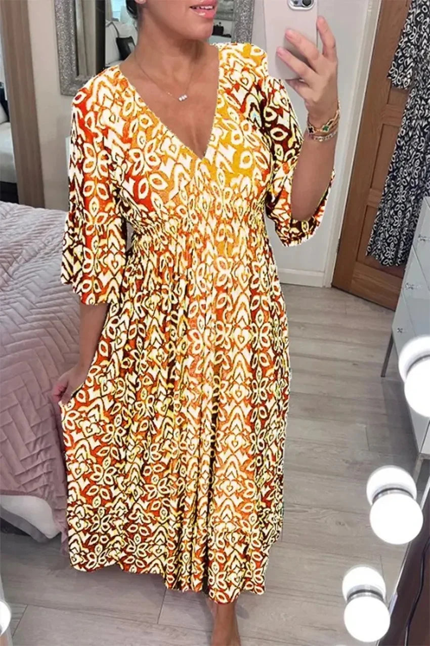 Effortless Boho Chic Floral Wrap Dress