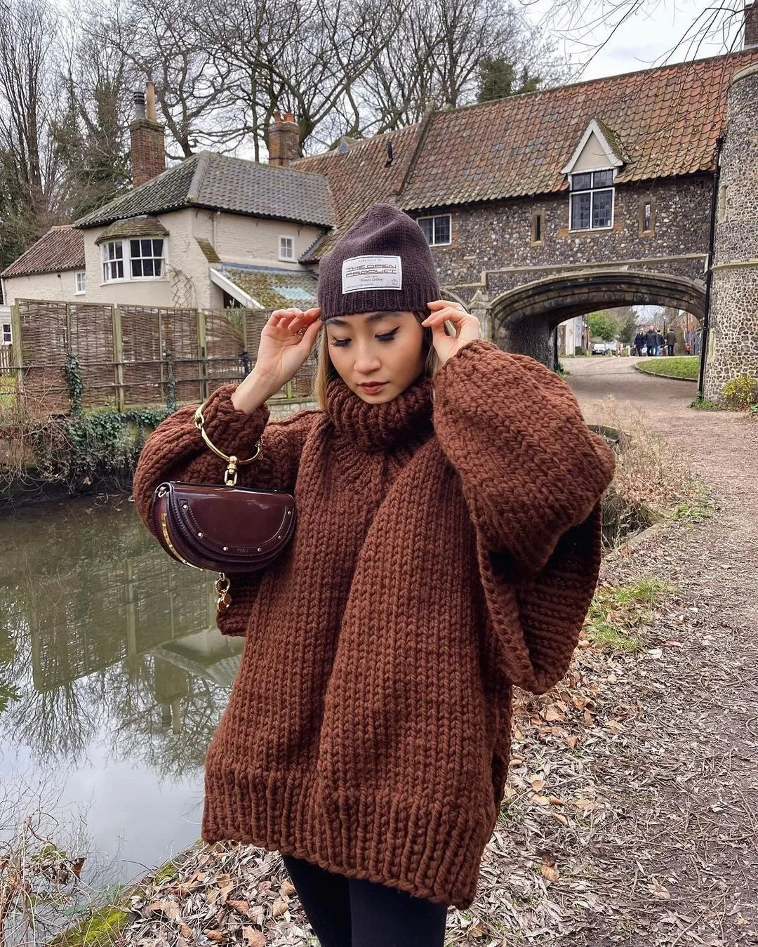 SnugCharm Oversized Winter Knit Sweater