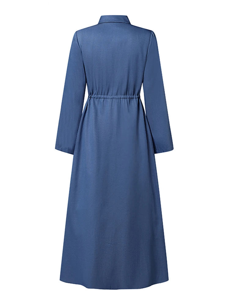 Denim Elegance Maxi Dress