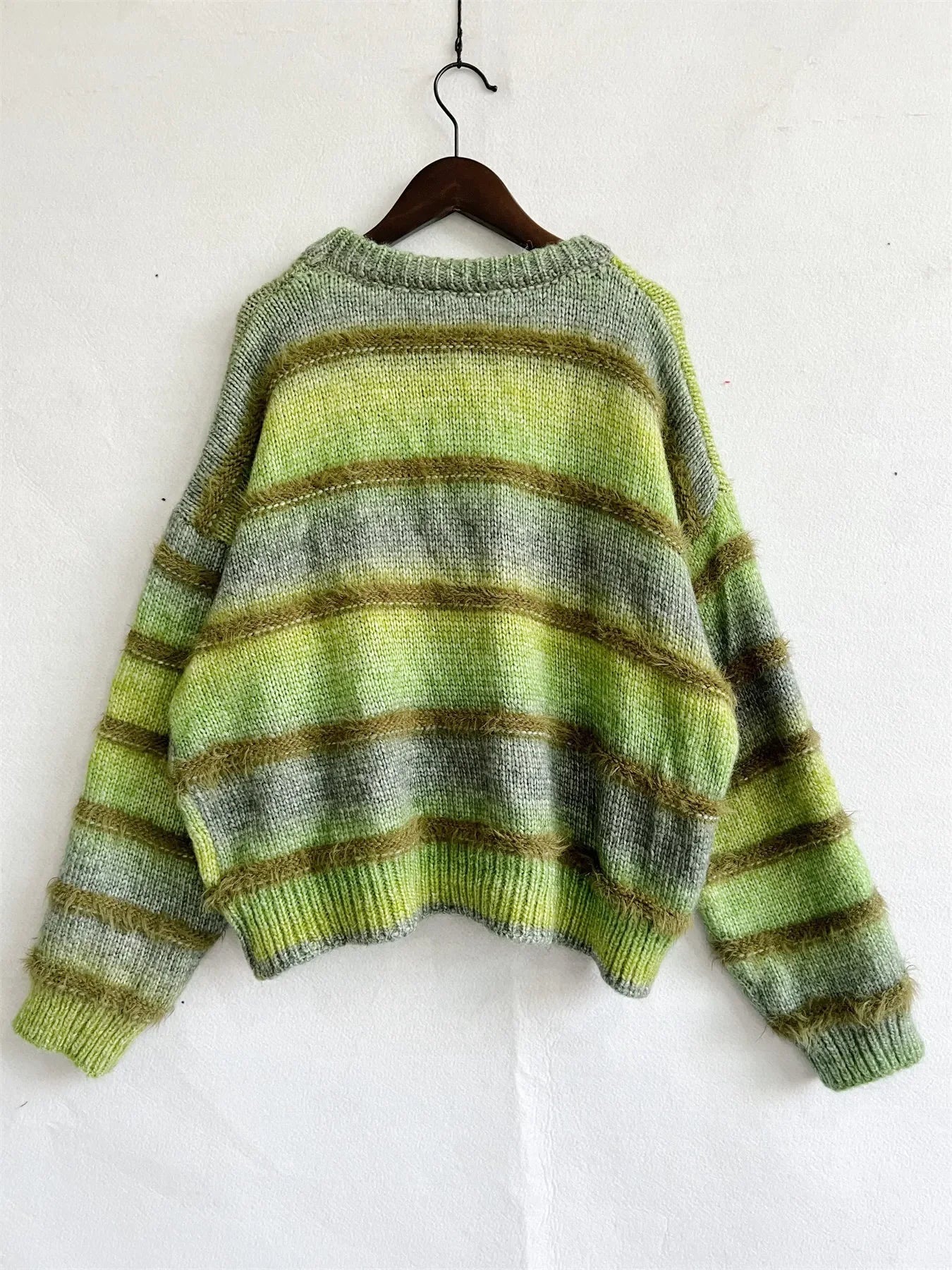 Cozy Gradient Stripe Knit Sweater