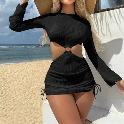 3-Piece Crochet Bikini & Cover-Up Set