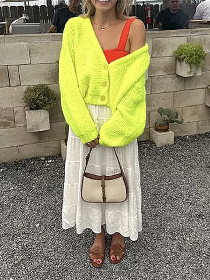 Cozy Vibe Fuzzy Button-Up Cardigan
