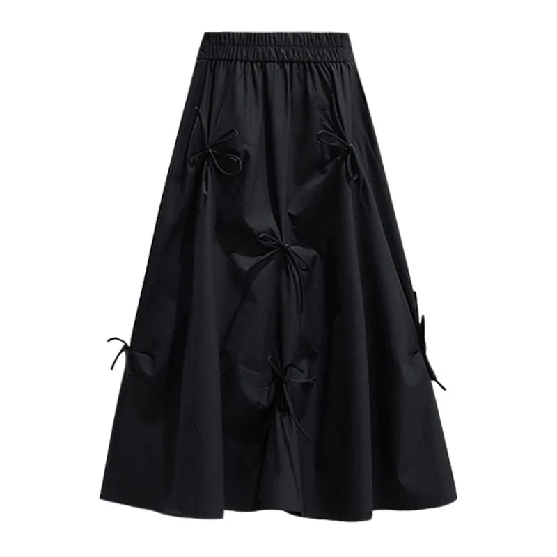 Korean Charm Lace-Up Pleated Skirt