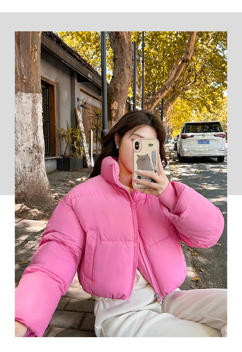 Snow Petal Short Padded Winter Jacket