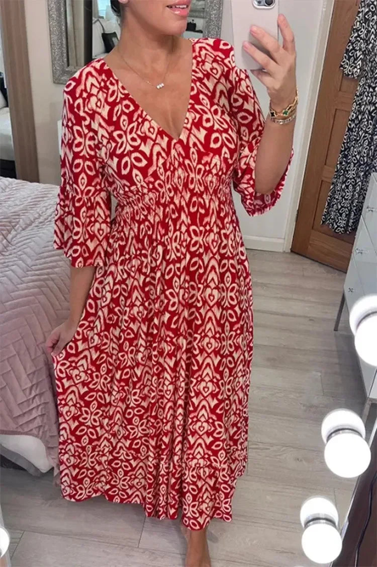 Effortless Boho Chic Floral Wrap Dress