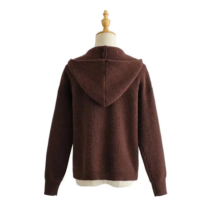 Cozy Drift Hooded Knit Cardigan