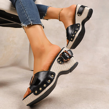 Slip-On Wedge Sandals