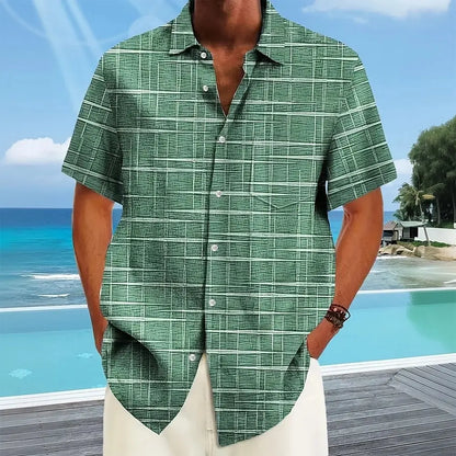 TropiGrid 3D Plaid Summer Shirt