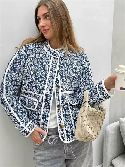 Canvas Charm Printed Patchwork Jacket