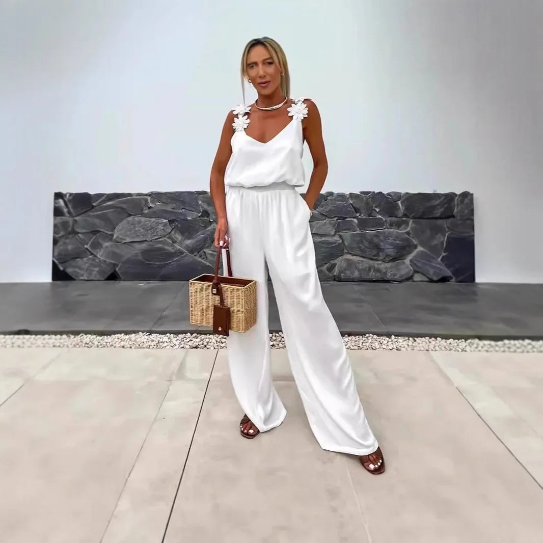 Elegant Holiday Strap Jumpsuit