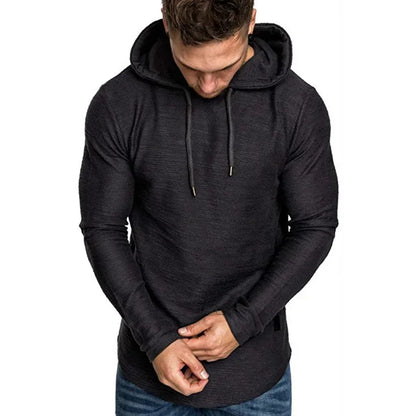 Patchwork Solid Color Men's Hoodie