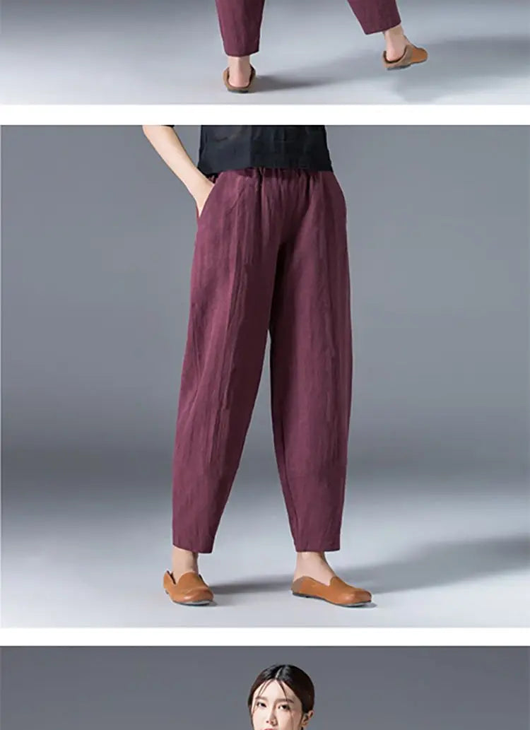 Breezy Ease Cotton Harem Pants